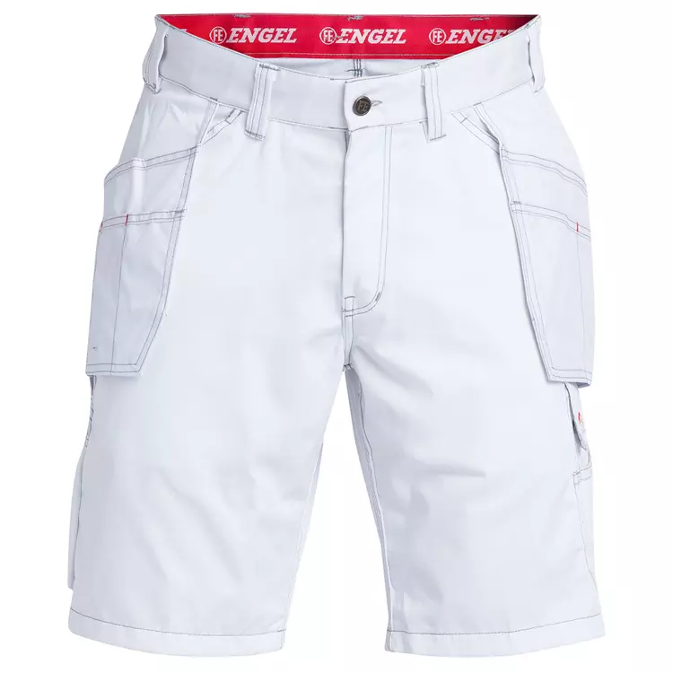 Engel Workwear Engel Combat Handwerkershorts, Weiß Schwarz