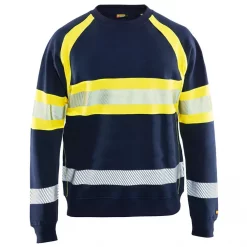 Blåkläder Sweatshirt, Marine/Hi-Vis Orange