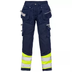Fristads Kansas Gen Y Handwerkerhose 2127, Hi-vis gelb/marine