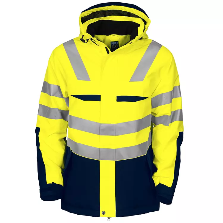 ProJob Gefütterte Arbeitsjacke 6418, Hi-Vis Orange/Schwarz