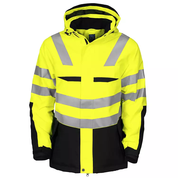 ProJob Gefütterte Arbeitsjacke 6418, Hi-Vis Orange/Schwarz – Bild 3