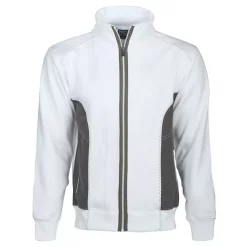 ProJob Sweatshirt 2121, Weiß Schwarz/gelb