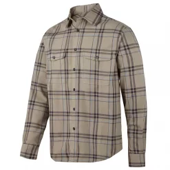Snickers Workwear Snickers RuffWork Flanellhemd, Khaki/Blau