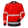 Fristads langärmliges T-Shirt 7724 THV, Hi-vis Rot/Schwarz