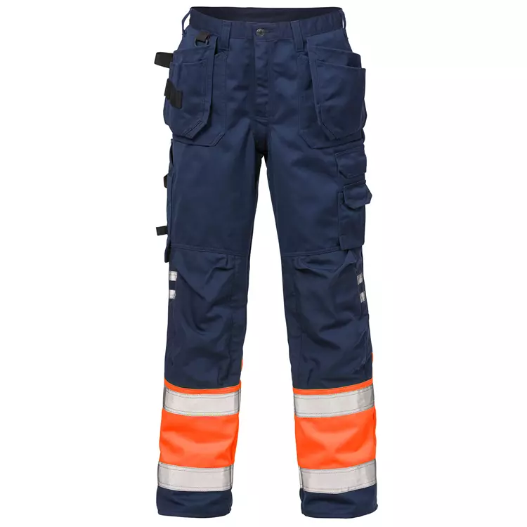 Fristads Handwerkerhose 2029, Hi-vis Rot/Schwarz