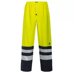 ProJob Regenhose 6504, Hi-Vis gelb/marine