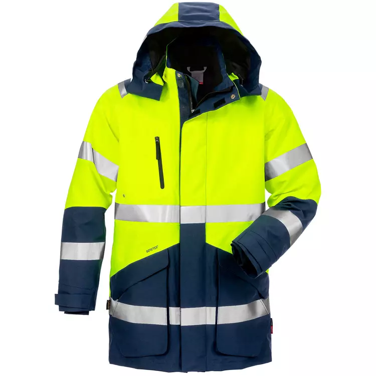 Fristads GORE-TEX® Winterparka 4989, Hi-vis Orange/Marine – Bild 2